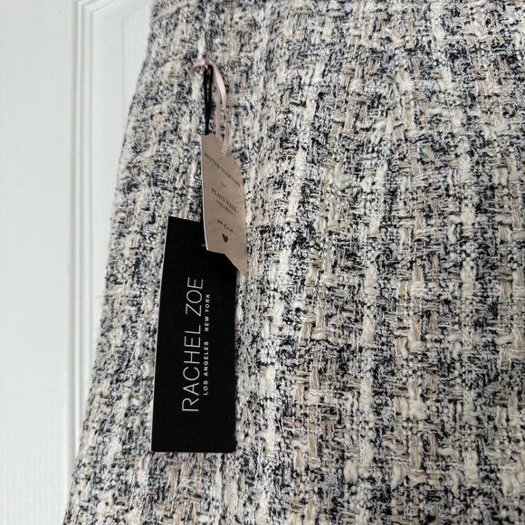 NWT Rachel Zoe Classic Tweed Skirt in Black and White(B7) - Picture 5 of 5